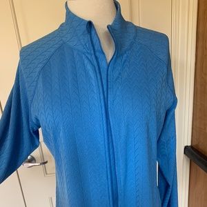 Knit lightweight jacket, blue, XL
